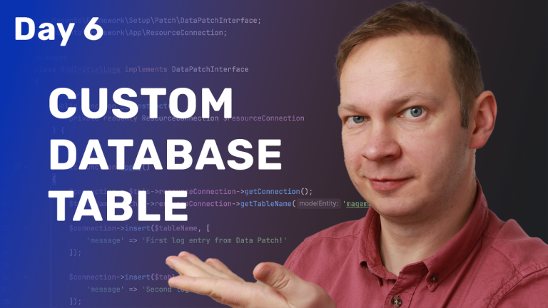 Day 6: Create custom Database Table with Data
